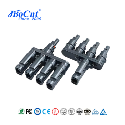 Quality  One In Four Solar Panel Connectors Male Female Parallel Branch Connectors ODM OEM factory