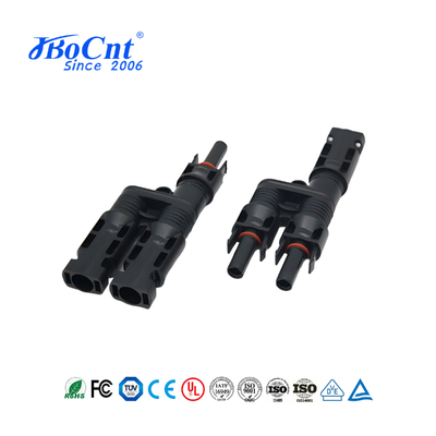 One In Two Solar PV Connectors Male Female Parallel Branch Connectors