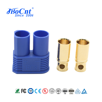 High Current EC8 8mm Bullet Connector Gold Plated Banana Plug Socket Female Male Connector