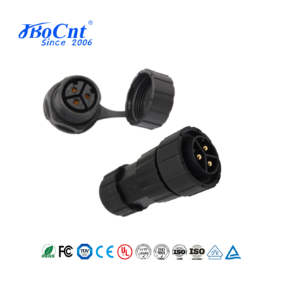 M25 Power Inverter Connector Outdoor 3 Pin Waterproof Panel LED Light Connector