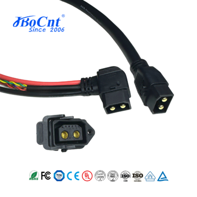 2+6 pin 80A self-locking electric vehicle charging plug 8-cell battery charging connector