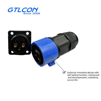 2+1+5 Battery Connector 40A Ip67 Waterproof M25 6-pin Power Connector for Electric Scooters