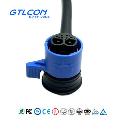 IP67 Waterproof Plug Connector with Self-Locking Function — M25, 2+6 Pin, Male-Female Mating, Panel Mount, Male Cable Assembly
