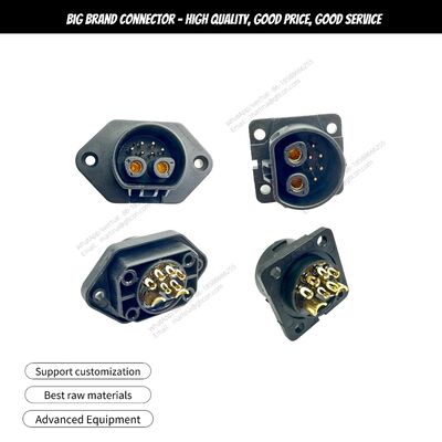 IP67 Waterproof Plug Connector with Self-Locking Function — M25, 2+6 Pin, Male-Female Mating, Panel Mount, Male Cable Assembly