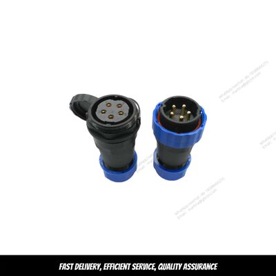 Outdoor Waterproof Aviation Plug & Socket — Male-to-Female Panel-Mount Solder Connector (CL20 Series) — 2 to 14 Pins