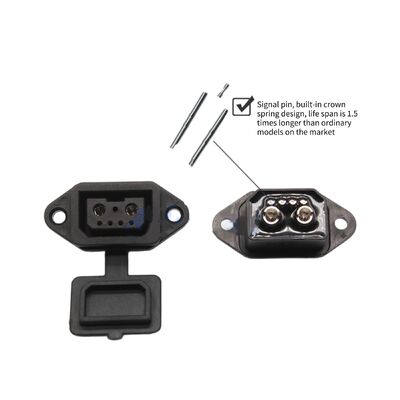 Lithium Battery Charging Harness Connector with Fuse — 2+4P EV Connector (For Lithium Battery Charging and Discharging)