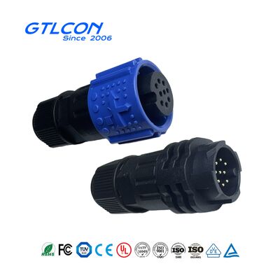 M20 Push-Lock Circular Connector — 9-Pin Waterproof Connector