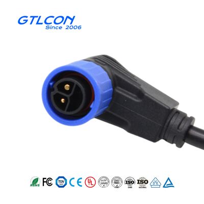 M20 Self-locking 2-Pin Power Plug — Waterproof Electrical Connector for LED Lighting and Vehicle-Mounted Lithium Batteries — Suitable for Power Connections in Outdoor Electrical Equipment