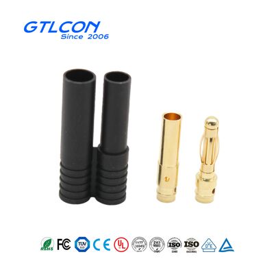 Aircraft Lithium Battery Banana Plug Socket , 4.0mm Double Banana Connector