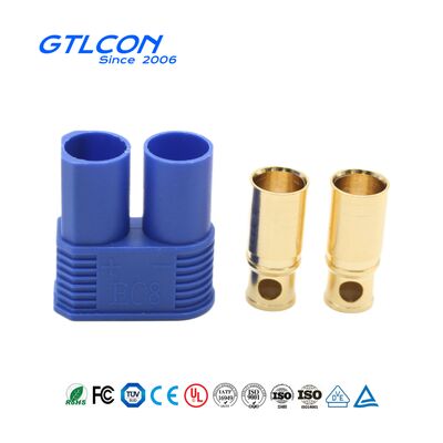 High Current EC8 8mm Bullet Connector Gold Plated Banana Plug Socket Female Male Connector