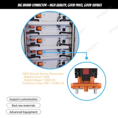 MSD Manual Service Disconnect: 350A High-Voltage, High-Current Connector for New Energy Electric Vehicles and Energy Storage Equipment—Suitable for Energy Storage Cabinets.