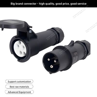 Industrial Waterproof Plug & Socket Set — 3-Phase, 4-Wire (3-Pin/4-Pin) Connectors — Surface-Mount Aviation-Style Plugs (16A / 32A)