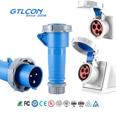 Industrial Waterproof Plug & Socket Set — 3-Phase, 4-Wire (3-Pin/4-Pin) Connectors — Surface-Mount Aviation-Style Plugs (16A / 32A)